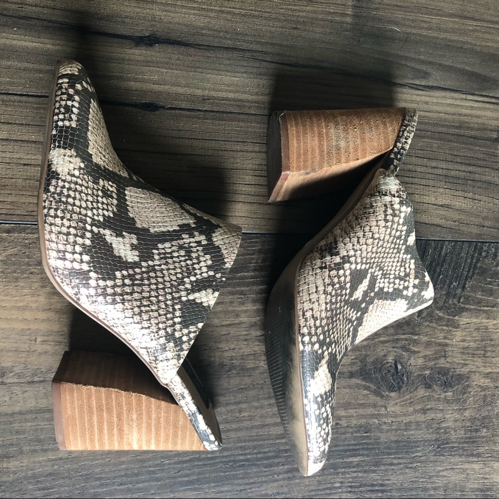 Steven Nellie Block Heel Python Snakeskin Mules 6 - image 4